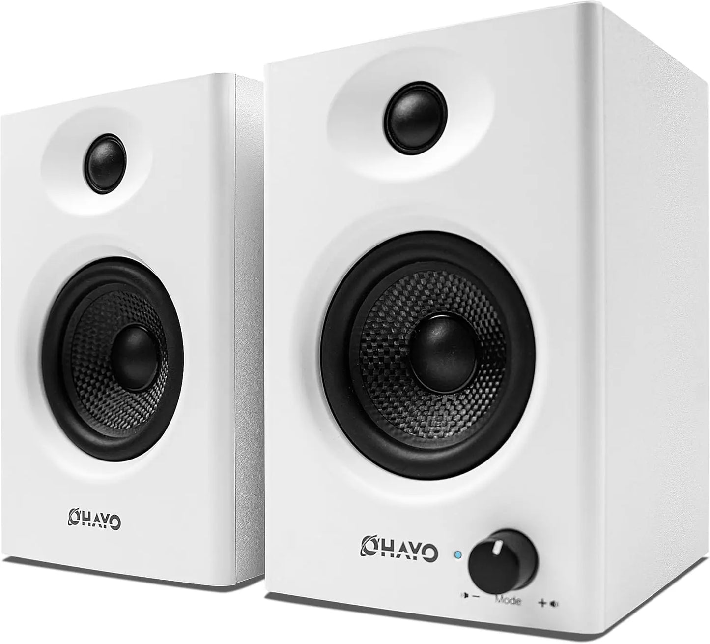 OHAYO 60W Computer Speakers for Music Gaming, Active Bluetooth 5.3, Stereo 2.0 Speakers for Desktop PC or Laptop, Aux RCA Input