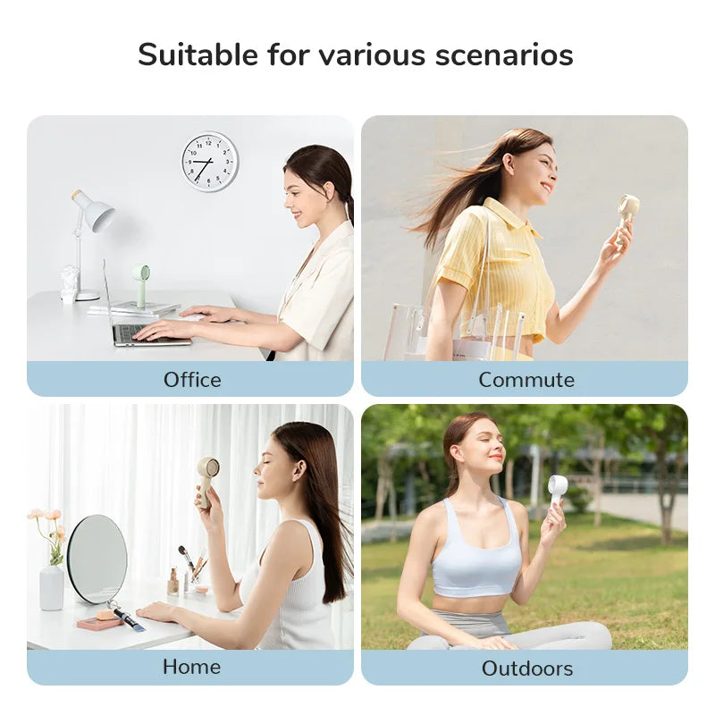 JISULIFE Mini Portable Fan Powerful Trubo Rechargeable Bladeless Fans