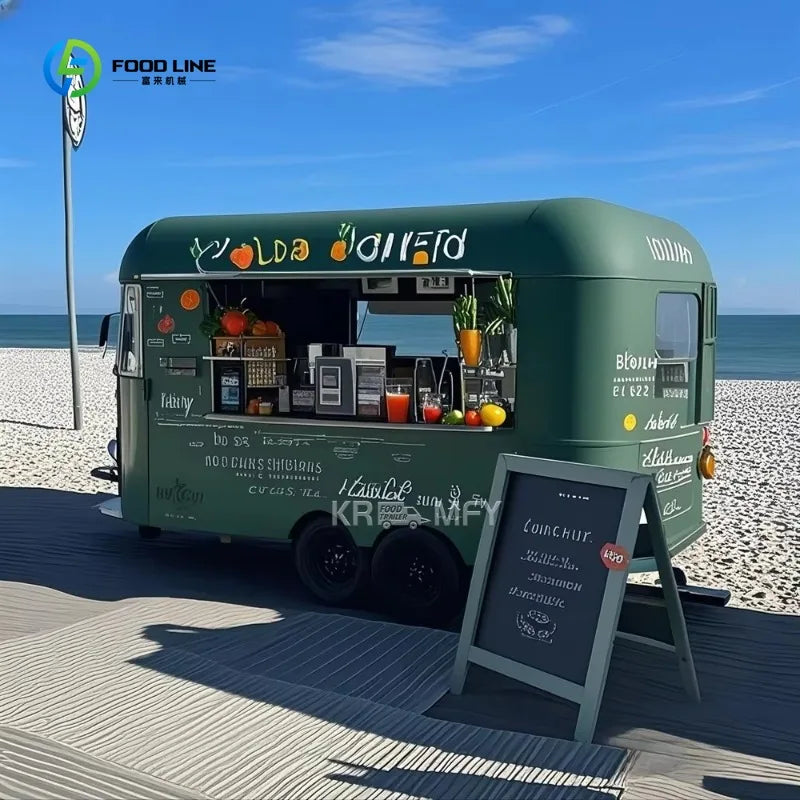2025 Chinese Mobile Fast Kitchen With Full Equipments Street Cart Stainless Steel Food Truck Coffee For Sale Usa