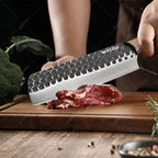 Kitchen Knife Stainless Steel Forged Meat Cleaver Hammer Pattern Slicing Knife Professional Chef Knife Kitchen Cutting Meat