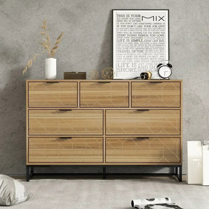 Dresser for Bedroom,Chest of Drawers, 6 Drawer Dresser,Floor Storage Drawer Cabinet for Home Office,for indoor bedroom furniture