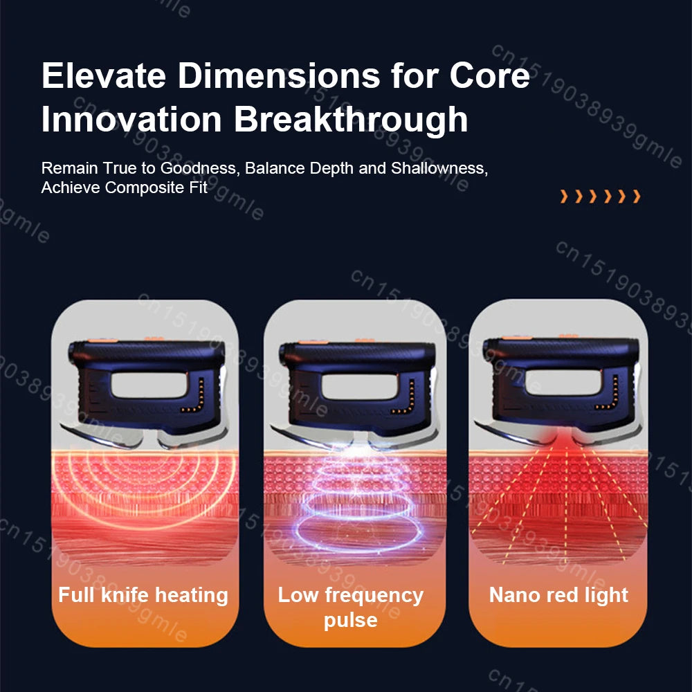 Electric Heating Guasha Scraping Fascia Massage Board Microcurrent Back Hot Compress Massager Gun Body Guasha Fascia Massage Gun