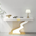 Nordic designer Fashion Wall Hall Porch Decorative Cabinet Semi-circular Slate Console Tables for Living Room Entrance Furniture