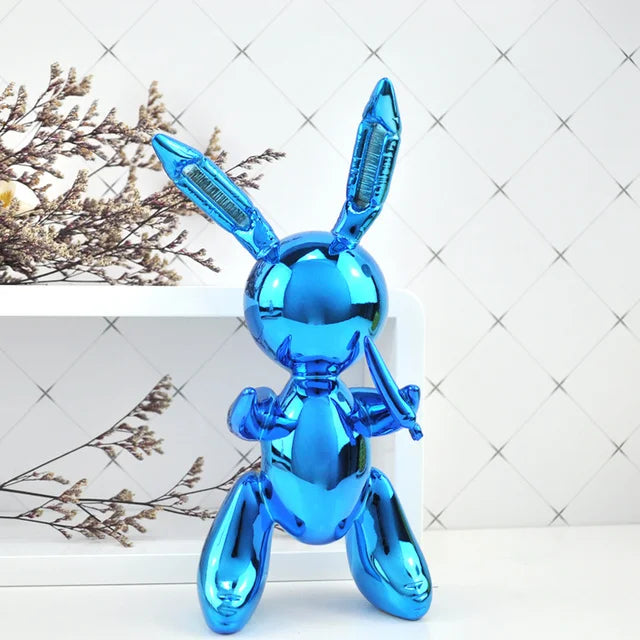 Modern Art Balloon Rabbit Statue Creative Animal Sculpture Home Decor 25/35CM Height