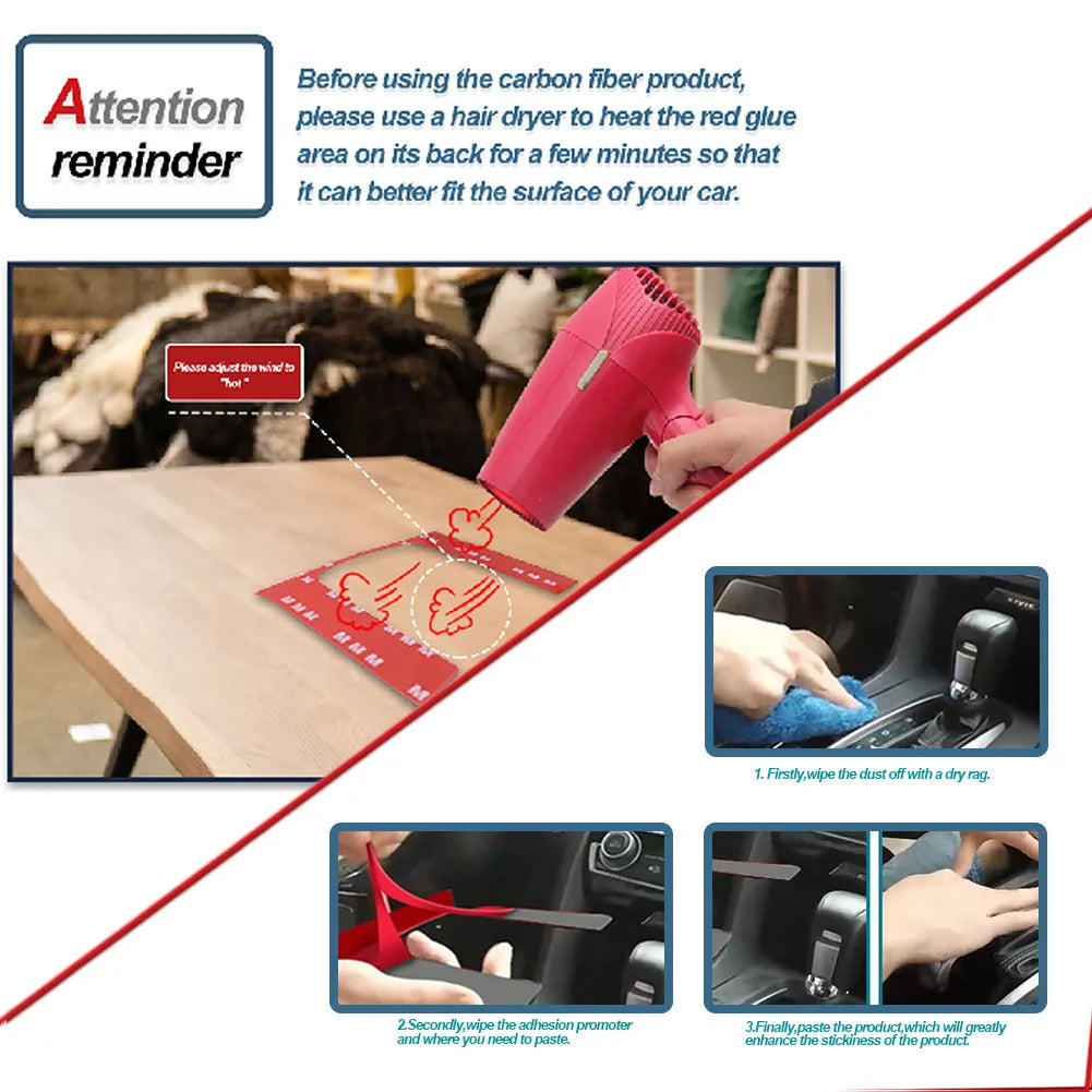 Brand New ABS Carbon Fiber Decorative Car Various Parts Cover Trim Sticker For ACURA TSX 2009-2014 Interior Accessories Stickers