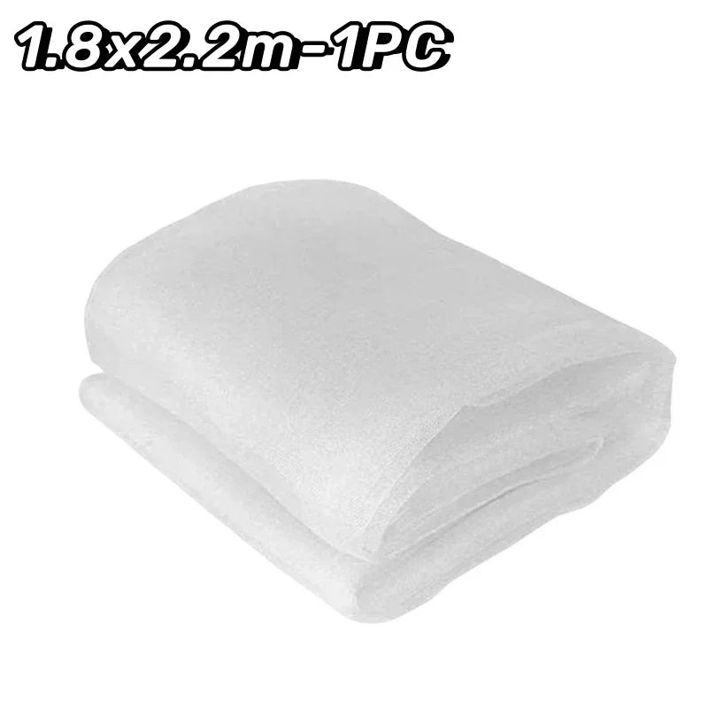 Large Fruit Tree Netting with Zip and Drawstring Garden Insect Screen Transparent Bird Plant Barrier Screen