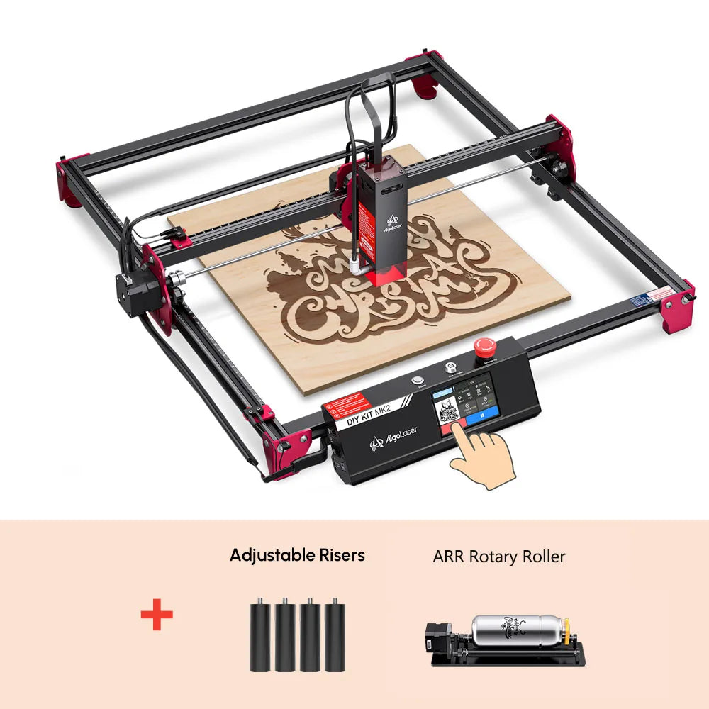 AlgoLaser DIY KIT MK2 10W for New Beginner Wood Engraving Mini Machine for DIY Crafting Glass Leather Engraving Area 400X435MM