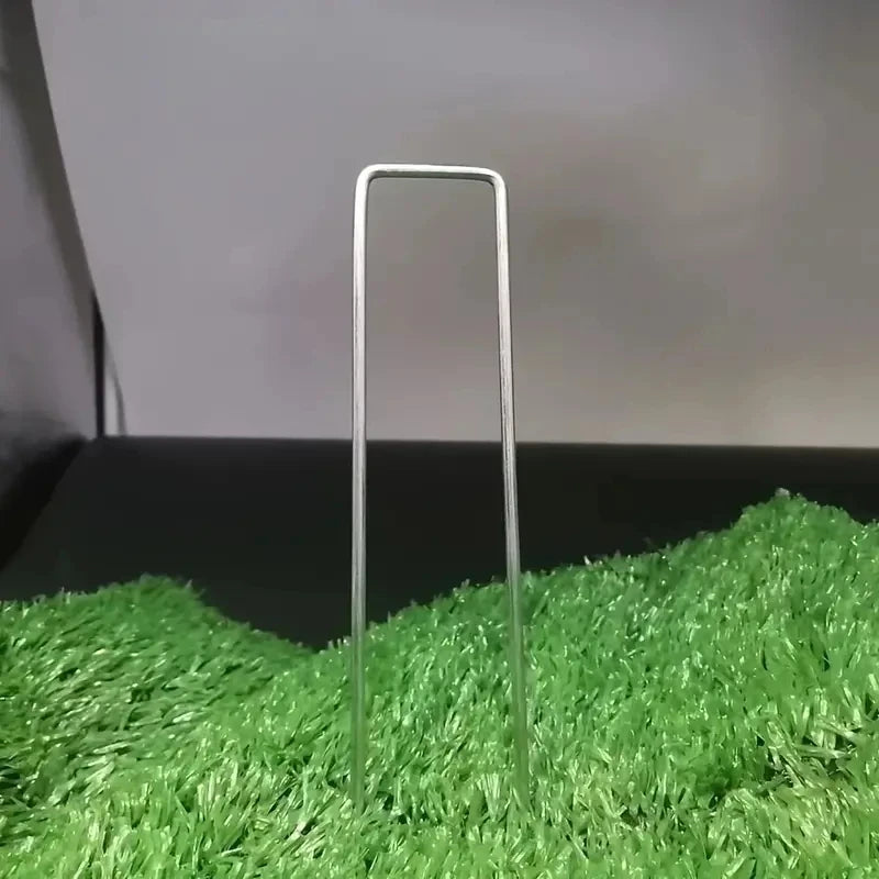 100pcs Landscape Staples, U-Shaped Garden Pins Garden Stakes Staples, Heavy Duty Yard Lawn Tent Stakes Securing Pegs For Weed Ba