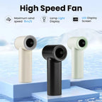 Handheld Turbo Fan Portable Strong Wind Adjustable 5 Speeds 3000mAh US