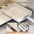 Kitchen Sliding Drawer with Slide Rail Cabinet Clothes Spice Dish Bowl Storage Rack Pull Out Cabinet Organizer Tray With Handle