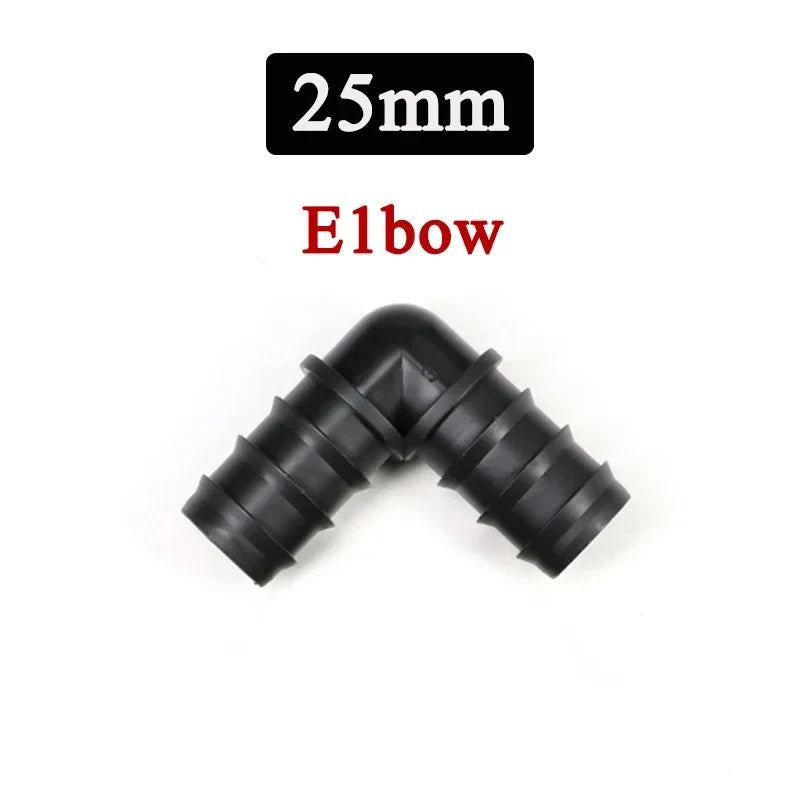 2~50pcs Greenhouse PE Pipe Joint 16 20 25 mm Tee Straight Elbow Plug Irrigation Pipe Fitting Micro Spray Irrigation Accessories