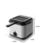 Electric Fryer 1PC 2.5L Large Capacity Home Fillet French Fries Fryer All-in-One Deep Fryer Kitchen Appliances With Basket