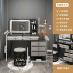 Luxury Dressing Table Comfortable Vanity Makeup Desk LED Large Mirror Drawer for Bedroom Wood Furniture Chest of Drawers Home