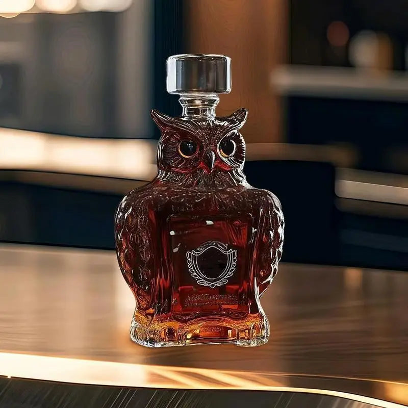 Whiskey Glass Decanter Animal Statue Whiskey Decanter Wine Bottle Liquor Bottle Home Decorations Wine Container for Alcohol