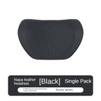 Car Seat High-end Leather Pillow Neck Driving Seat Headrest Back Cushion Luxury Universal Auto Lumbar Support Waist Head Qulit