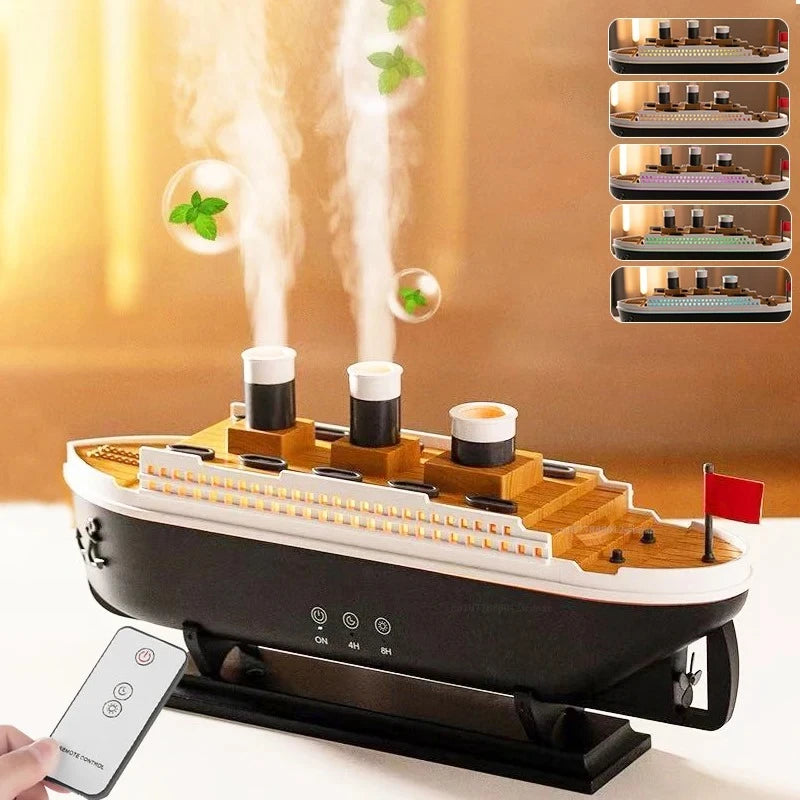Air Humidifier Titanic Ship Model Aroma Essential Oil Diffuser Jellyfi