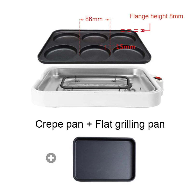 Electric Takoyaki Maker Egg Omelette Cooker Crepe Pancake Fried Steak Frying Pan Chibi Maruko Baking Machine Octopus Balls Grill