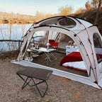 Lightweight Carbon Steel Portable Foldable Camping Table - Multipurpose BBQ & Picnic Table for Outdoor Travel, Hiking & Camping