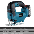 21V Cordless Electric Jig Saw 2900RPM Multi-Function Woodworking Power Tool For Makita 18V Battery Pin with 1 Saw Blade