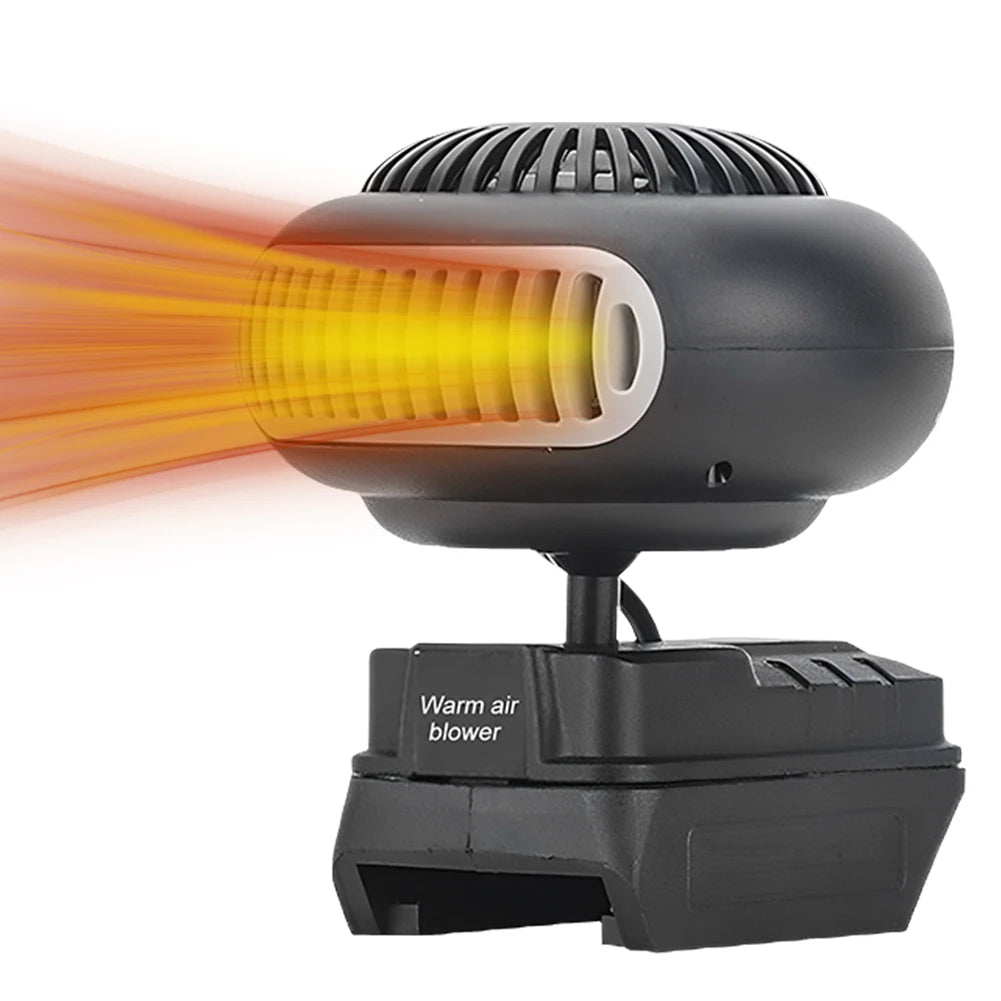 170W Portable Small Space Heater Battery Powered Desktop Heating Fan 2
