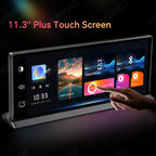 11.3 inch Car DVR 4K Dash Cam Dual Lens Wireless Carplay & Android Aut