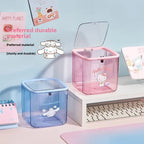 Hello Kitty Cartoon Desktop Trash Can Kawaii Exquisite Creative Home Office Desk Wastebasket Children's Mini Storage Box