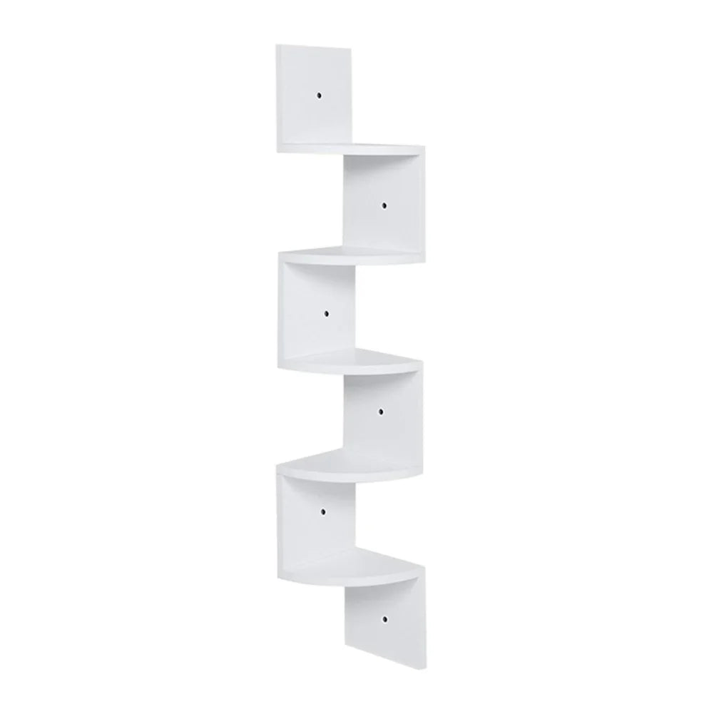 5-layer wooden wall rack corner rack wall-mounted bookshelf modern simple home decoration storage