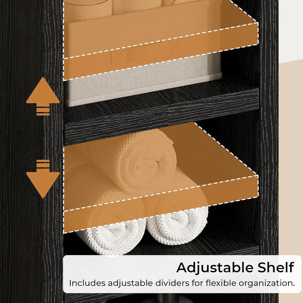 IRONCK Bathroom Storage Cabinet, 70.9 Inch Tall Bathroom Cabinet with Doors, Narrow Storage Organizers with Adjustable Shelf