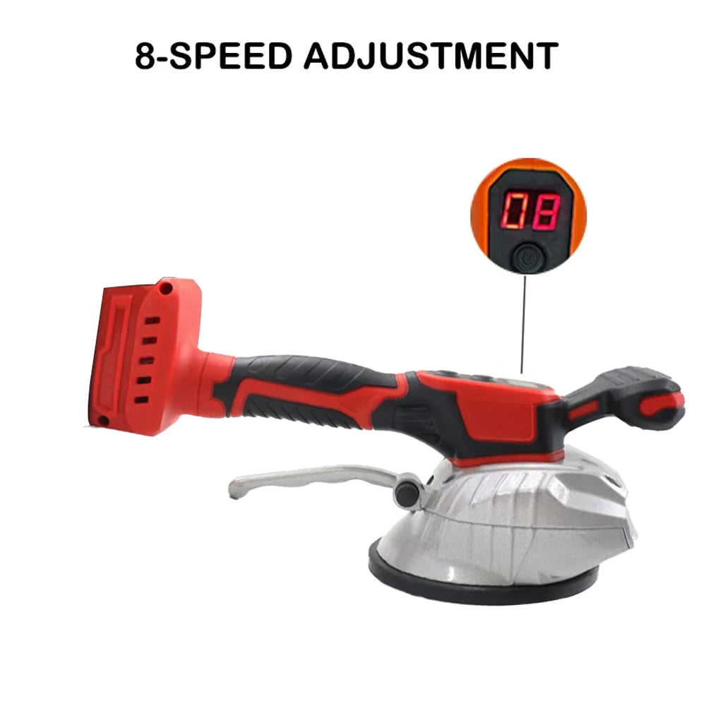 Tile Tiling Machine High Loading Capacity Wall Floor Tile Laying Vibrating Tool 8 Gears Fit Milwaukee 18V Battery(No Battery)