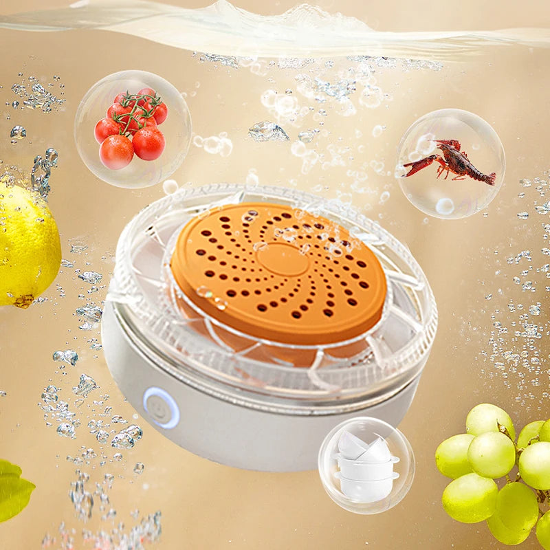 Fruit and Vegetable Washing Machine IPX7 Purifier with Wireless Charging & OH-ion Purification Technology for Vegetables