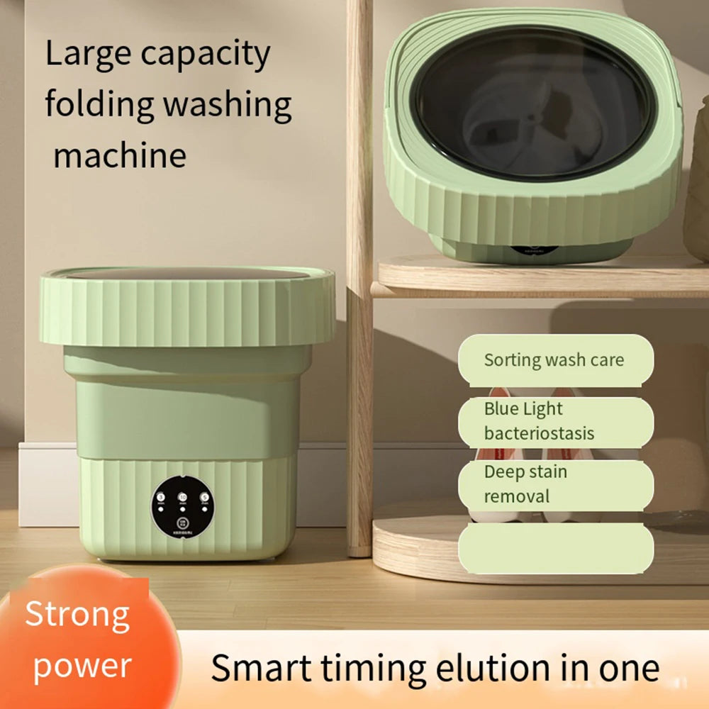 6L 11L Folding Portable Washing Machine Big Capacity with Spin Dryer B