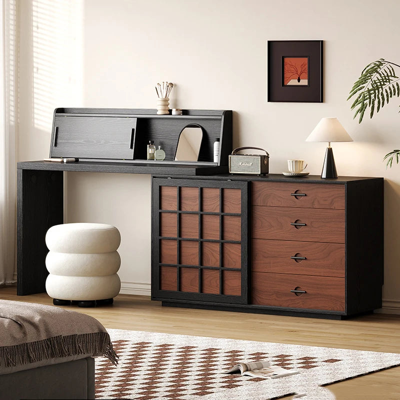 Wood Cosmetics Vanity Table Bedroom Makeup Drawers Mirror Chair Modern Dressing Table Cheap Cosmetics Penteadeira Home Furniture