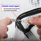 Thickness 0.3mm Tarpaulin Greenhouse Plant Canopy Garden Buildings Waterproof Cover With Double Head Zipper Terrace Clear Tarp