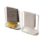Dishcloth Drainer Rack Towel Rack Dishcloth Holder Kitchen Countertop Storage Rack