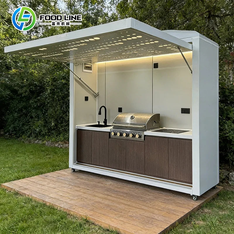 Modern Outdoor Kitchen Cabinets All-weather Use Aluminum Outdoor Kitchen Bbq Outdoor Kitchen