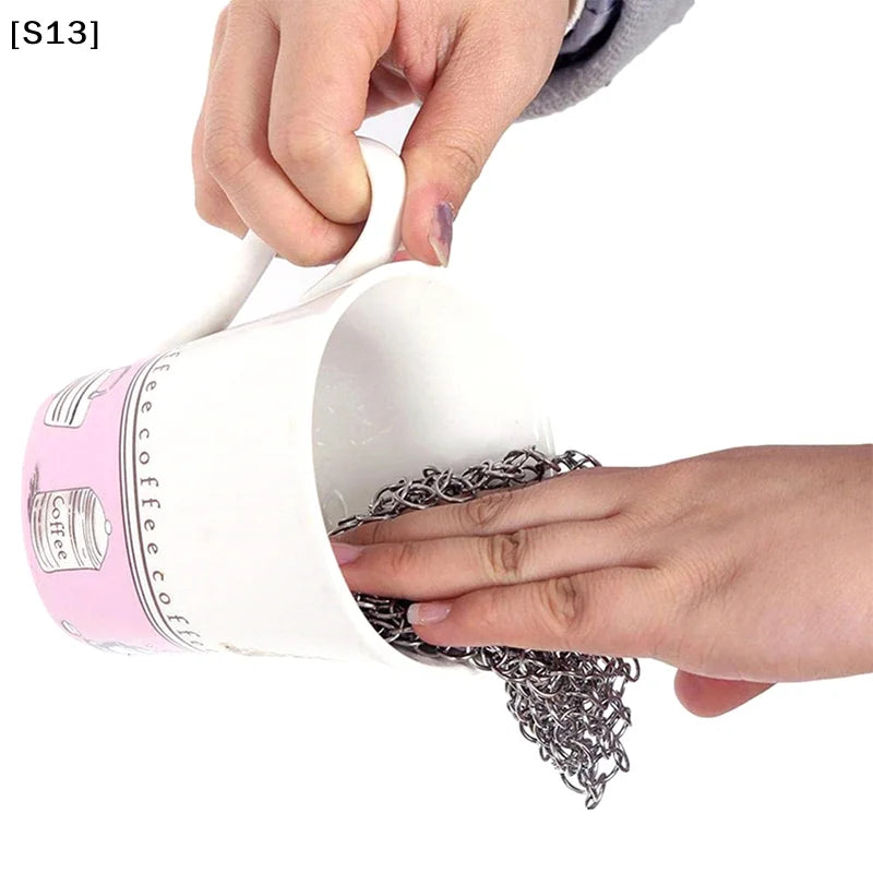 Kitchen Cleaning Ring Stainless Steel Cleaner Chainmail Scrubber Accessories Reusable Washing Net Cleaning Tool for Home[Q]Q@