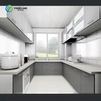 Customized Kitchen Cabinets with Drawers Shelves Waterproof for Home Commercial Restaurant Hotel Kitchen Renovation Decoration