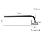 1PC SUS304 Stainless Steel Kitchen Faucet Universal Telescopic Tube Single Cold Tap Wall Mount Thread G1/2'