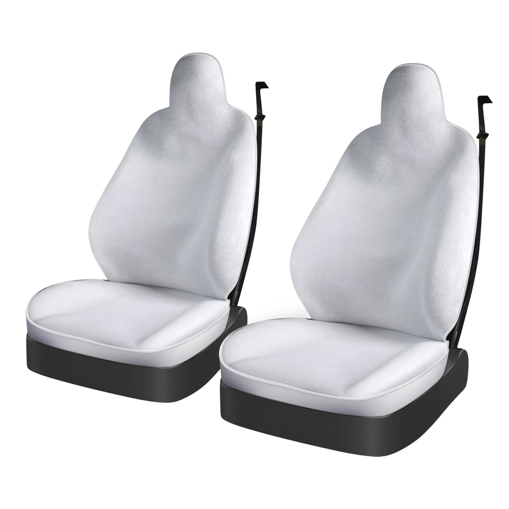 Seat Cover For Tesla Model 3 / Y Front Seat Cover Spring Summer White/Black 4mm Thick Polyester Fiber Car Interior Accessories