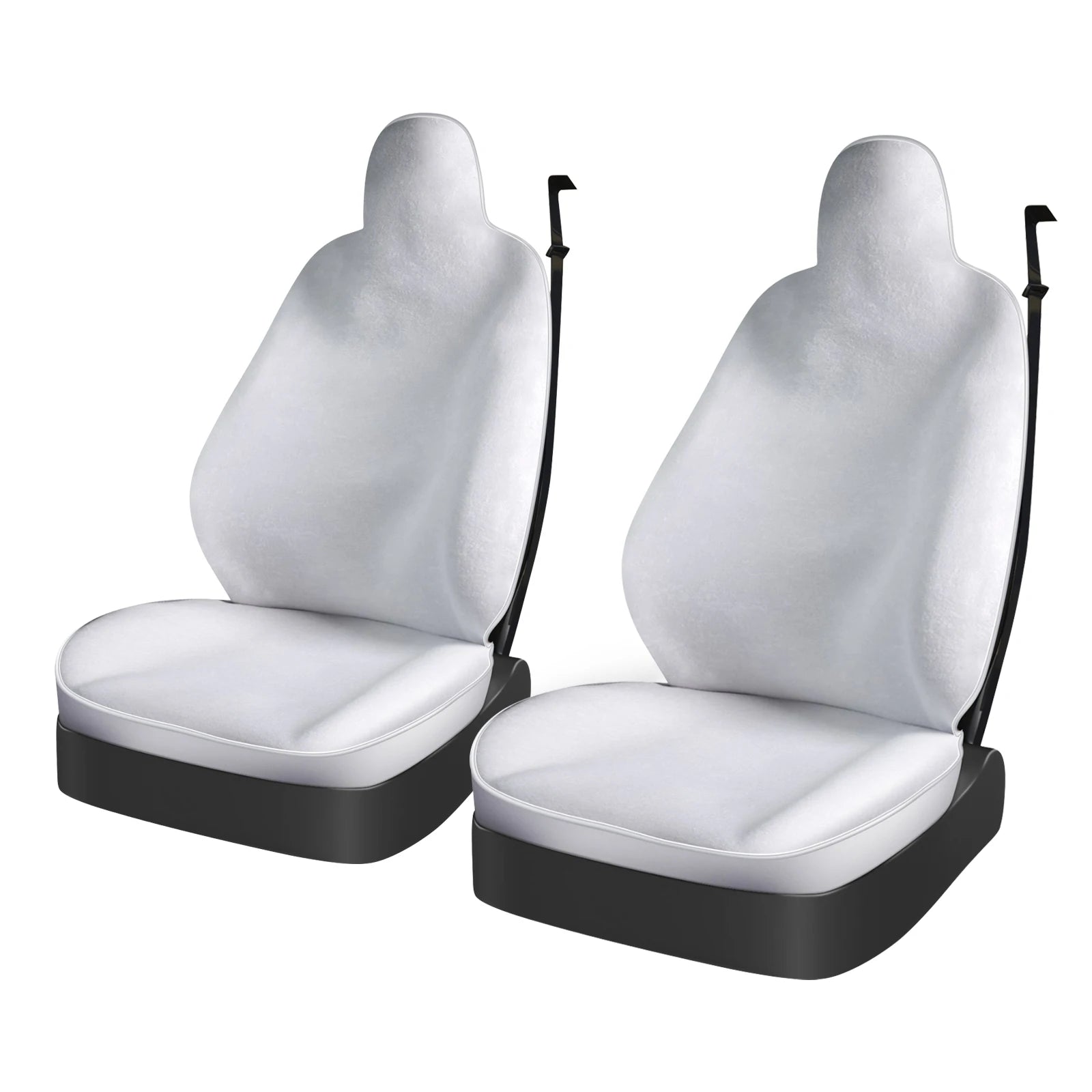 Seat Cover For Tesla Model 3 / Y Front Seat Cover Spring Summer White/Black 4mm Thick Polyester Fiber Car Interior Accessories