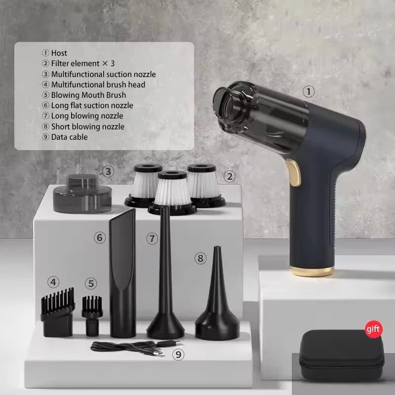  Xiaomi 98000PA Mini Car Vacuum Cleaner Cordless Powerful Wireless Car Cleaner HandHeld Portable Vacuum Home Car Cleaner