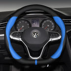 For VW Volkswagen MK2 MK3 MK4 MK5 MK6 MK7 MK8 GOLF 5 6 7 GTI POLO R, New Type Microfiber Leather Car Steering Wheel Cover
