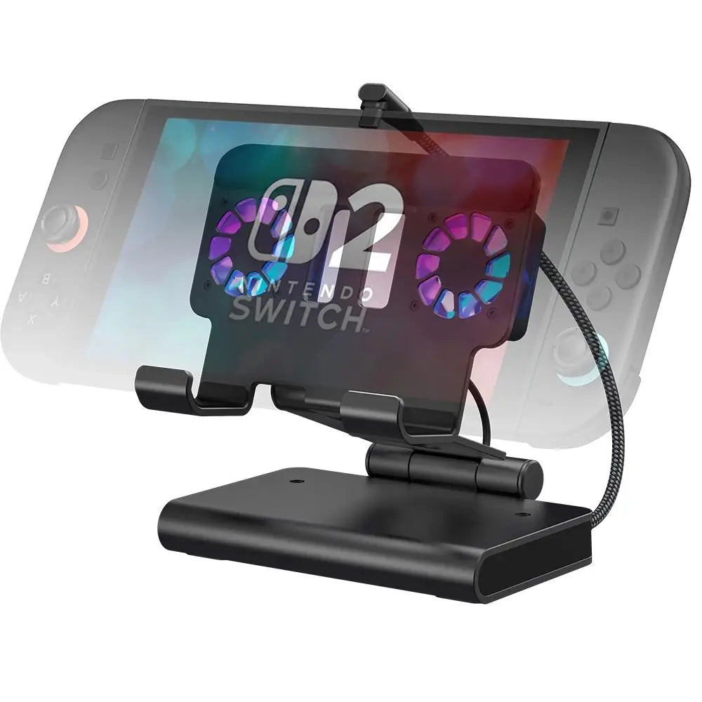 Game Console Dock Adjustable Height Dock Bracket with Hdmi 4K 60Hz 6 In 1 Rgb Dual Fans Docking Station for Rog Ally Steamdeck