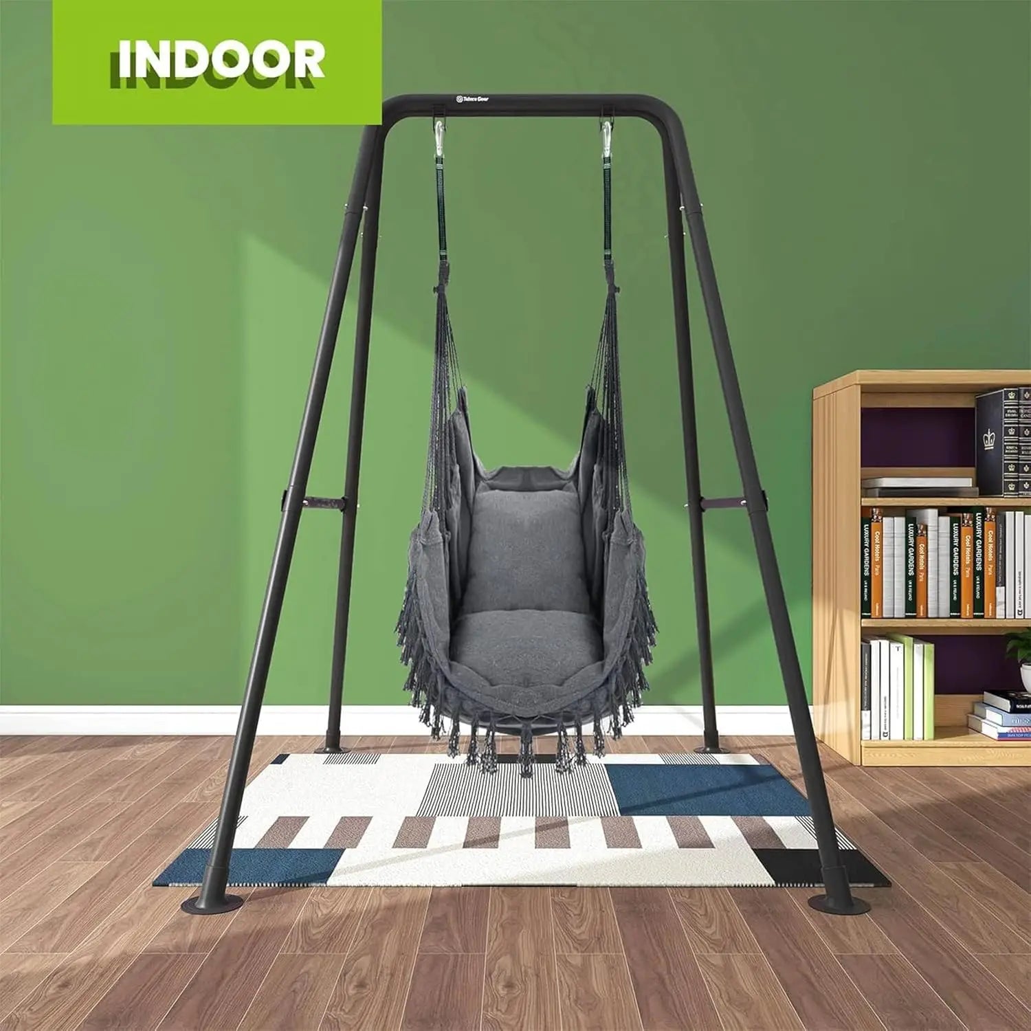 Swing Stand, Hammock Chair Stand Max Load 330lbs, Heavy Duty Hammock Stand,Outdoor or Indoor Hanging Chair Stand only,Hammock Ch