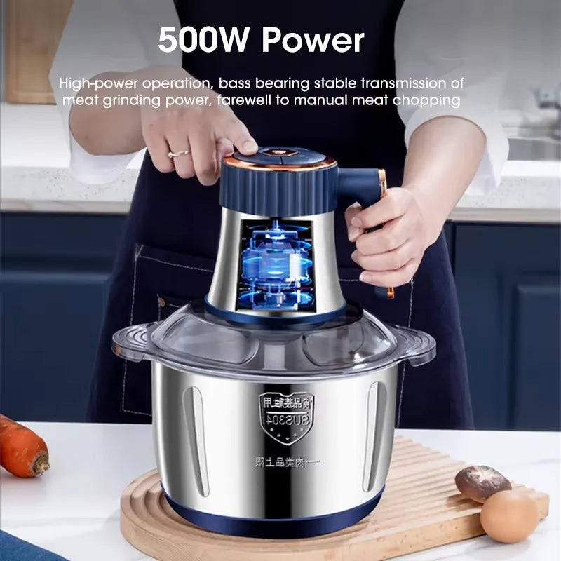 Electric Meat Grinder 304 Stainless Food Blender Multifunction Vegetable Fruit Pepper Garlic Chopper Mincer Baby Food Processor