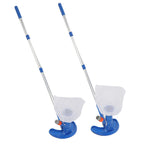 Pool Vacuum Suction Tool with Brush Portable Telescopic Rod Plastic Pool Vacuum Jet Cleaner for Spa Center Fountain