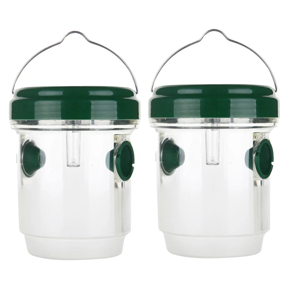 Solar Wasp Trap Waterproof Outdoor Hanging Trap Non-Toxic Bee Hornet Traps Wasp Fly Trap Light Reusable Garden Fruit Fly Catcher