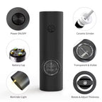 Electric Automatic Salt and Pepper Grinder Set with Led Light Grinder Set Spice Mill Adjustable Spices Grinder Kitchen Tools