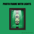 1:32 photo frame version alloy metal sports car model 3D hanging picture frame Interior decorations ornaments With Light Display