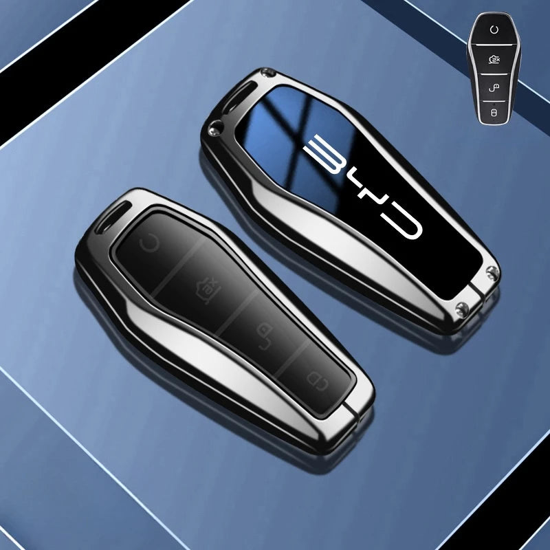 Car Remote Key Case Fob Cover Holder Shell Bag for BYD Song Plus Atto 3 Han EV Tang DM Qin Seal Dolphin Keychain Accessories